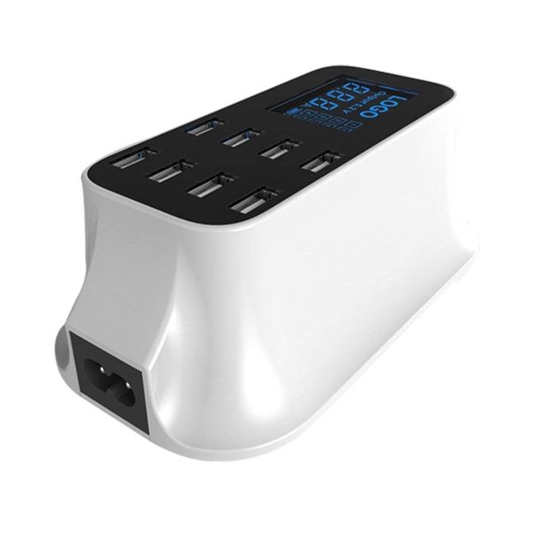 8 Port USB Smart Charger Station For All USB Devices [US /EU /UK Plug] + LED Display