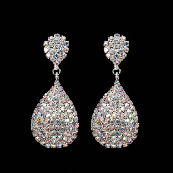 Women’s Drop Shaped Crystal Earrings