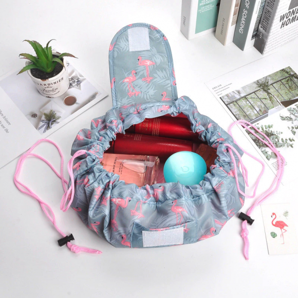 Travel Lace Up Cosmetic Bag | Travel Makeup Bag