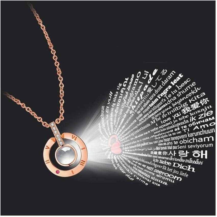 I Love You Necklace in 100 languages (Rose Gold & Silver)