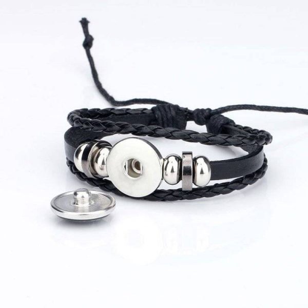 Signs of the Zodiac Luminous Decorated Leather Bracelet
