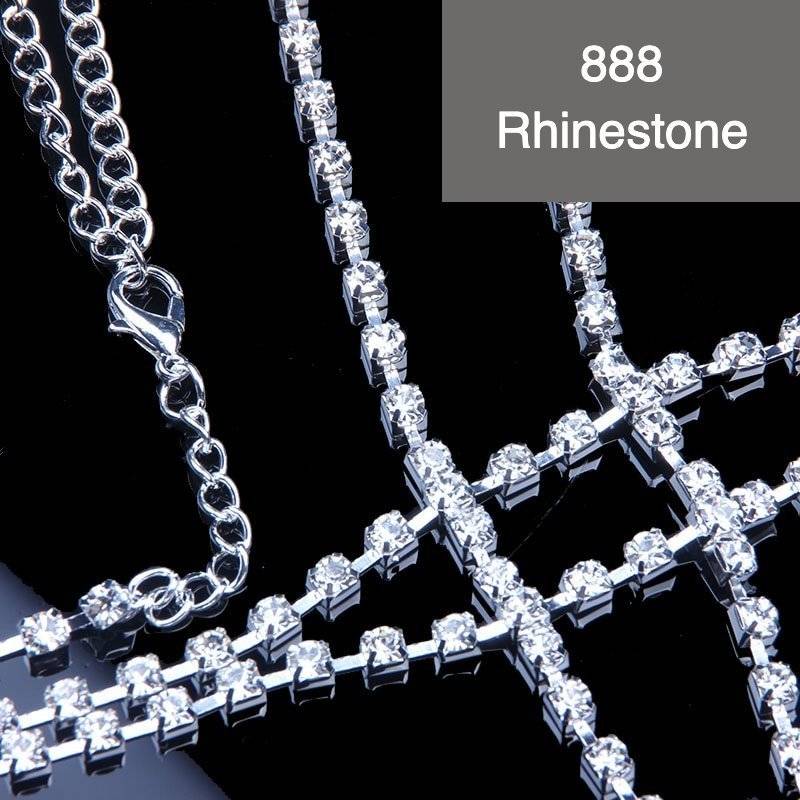Full Rhinestone Body Chain Upper Body Necklace  Rhinestone Crystal Breast  Chain - Style Review