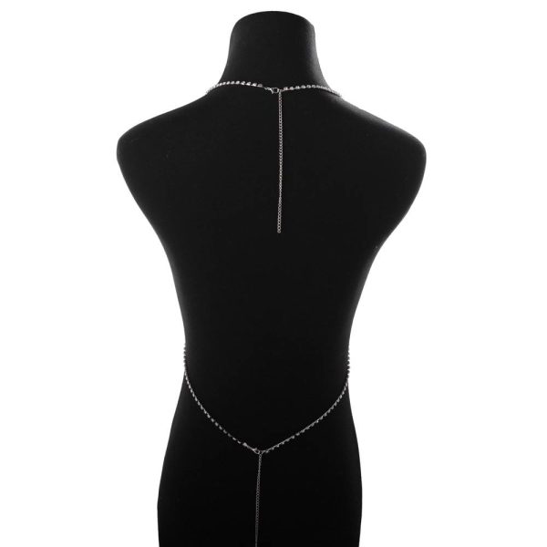Full Rhinestone Body Chain Upper Body Necklace | Rhinestone Crystal Breast Chain