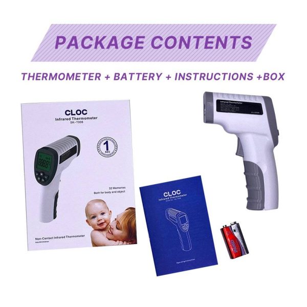 Digital Infrared Forehead Thermometer Baby to Adult (CE Certified) LCD Display Non Contact Body And Object Modes