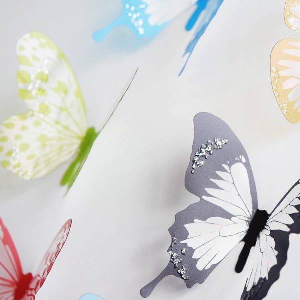 3d Butterfly Wall Decorations (18 pieces)