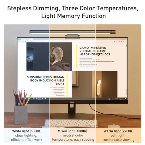 Led Screen Bar Lamp Light | For Home Office Adjustable USB