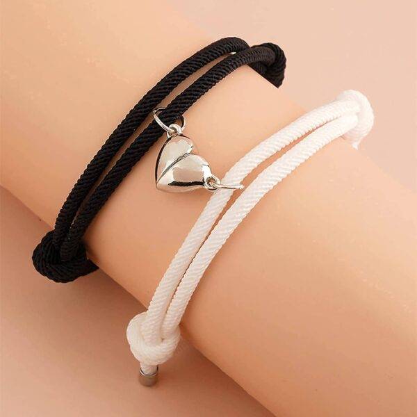 Magnetic Love Heart Bracelet Set