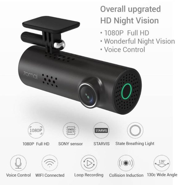 70mai Smart Dash Cam 1S 1080P Superior Night Vision