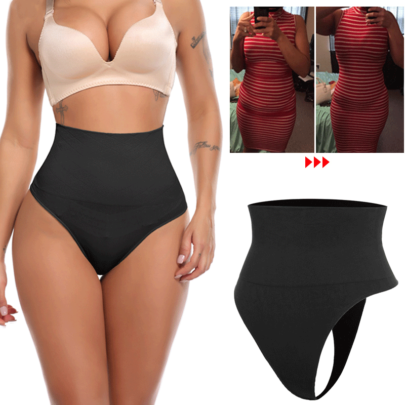 One Piece Shapewear Thong for Women Tummy Control Thong Mid High Waist Butt  Lift Girdle Panties Shaping Thong Shapewear