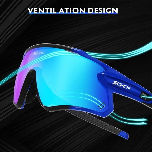 SCVCN Photochromic Cycling Sunglasses – Sports Running UV400 Bike Eyewear
