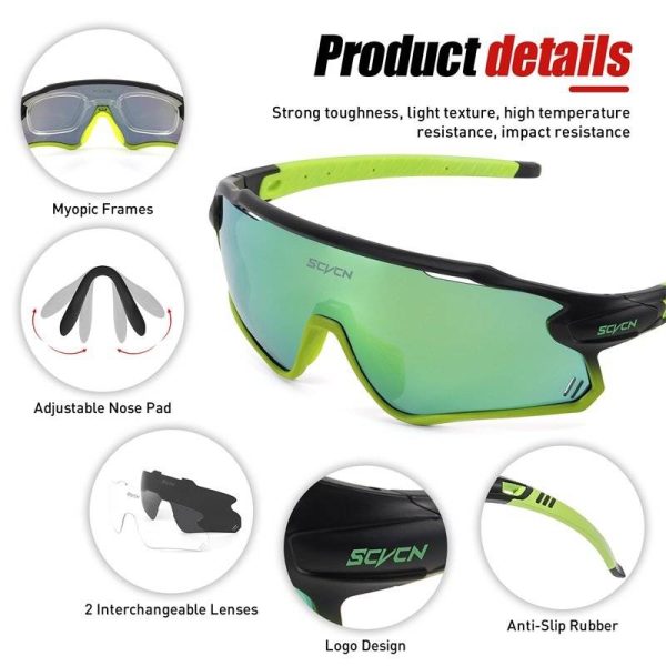 SCVCN Photochromic Cycling Glasses MTB Riding Running Sunglasses UV400 Polarized Fishing Goggles Man Woman Bike Bicycle Eyewear