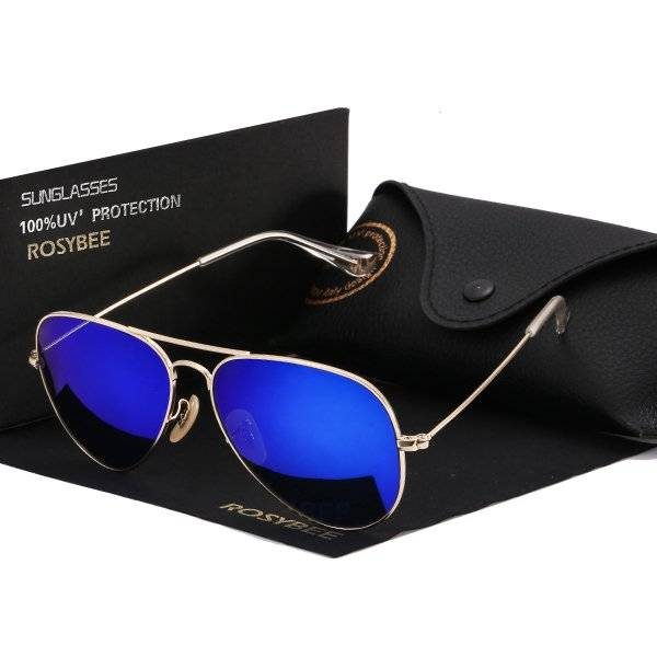 Aviator Sunglasses Real Glass Lens UV400