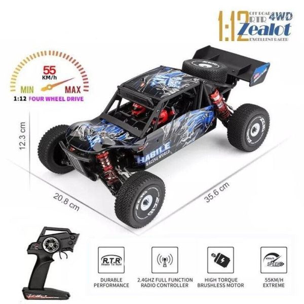 WLToys 124017  1/12 Scale  Racing Radio Control Car 4WD Brushless Motor 75Km/h High Speed Off-Road Hobby Grade
