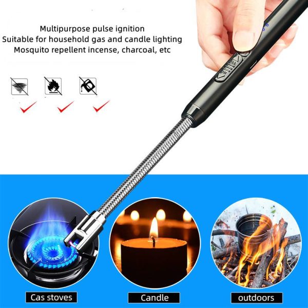 Electric Lighter Windproof Flameless Stove Candles Kitchen Rechargeable Plasma Arc Lighter