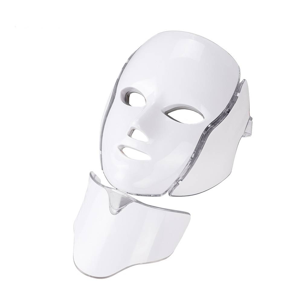 7 Colors LED Face and Neck Mask - Light Therapy Mask Skin Rejuvenation