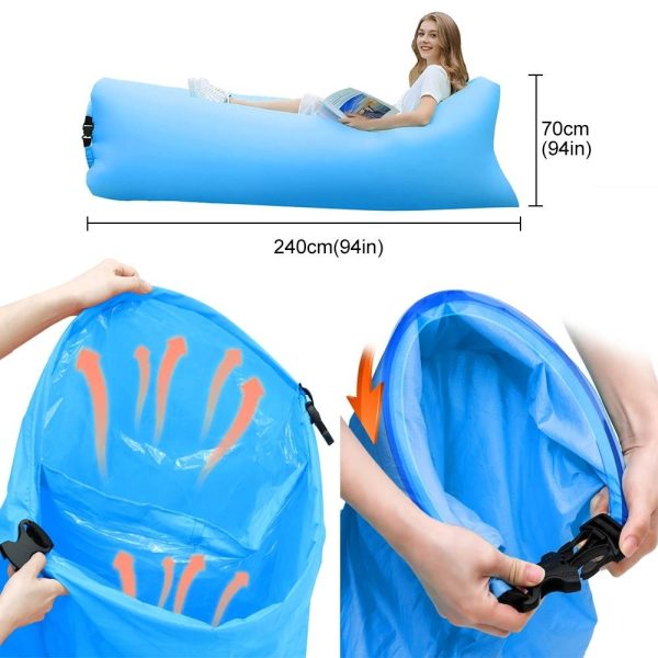 Air Lounger Inflatable Beach Chair – Air Bed Beach Camping Chair