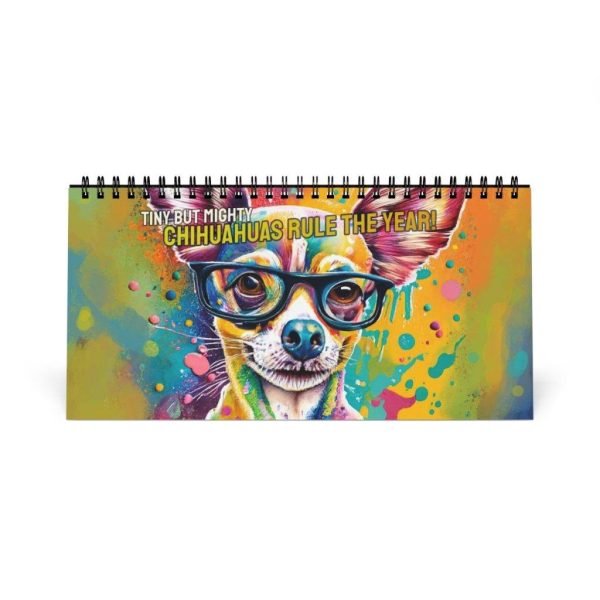 Chihuahua 2024 Desk Calendar – 12 Funny Chihuahua Designs