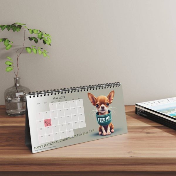 Chihuahua 2024 Desk Calendar – 12 Funny Chihuahua Designs