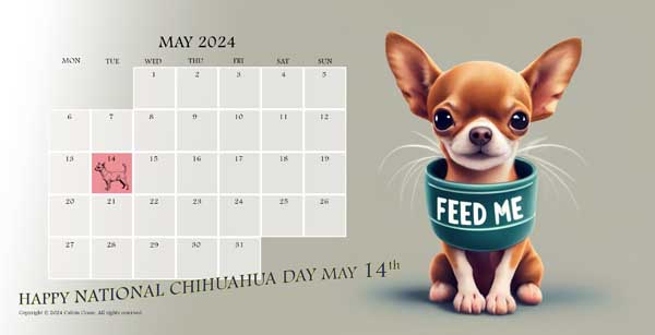 Chihuahua Calendar May 2024