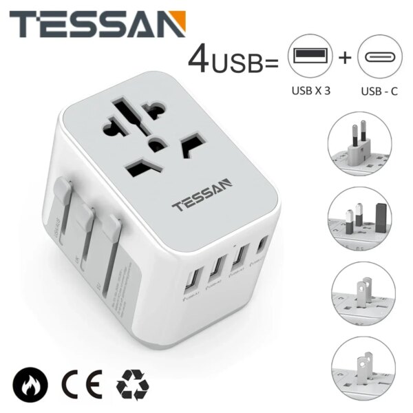 TESSAN Worldwide Travel Adapter
