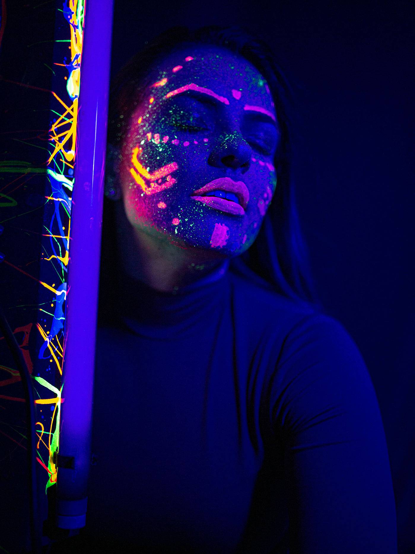 Neon Glowing Makeup: Creating “The Purge” Look | Purge Makeup