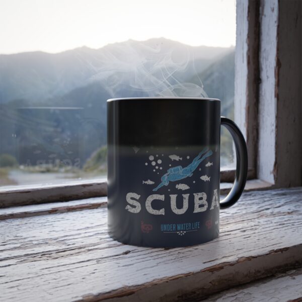 Roatan Scuba Diving Mug Changes Colour – Color Morphing Scuba Mug