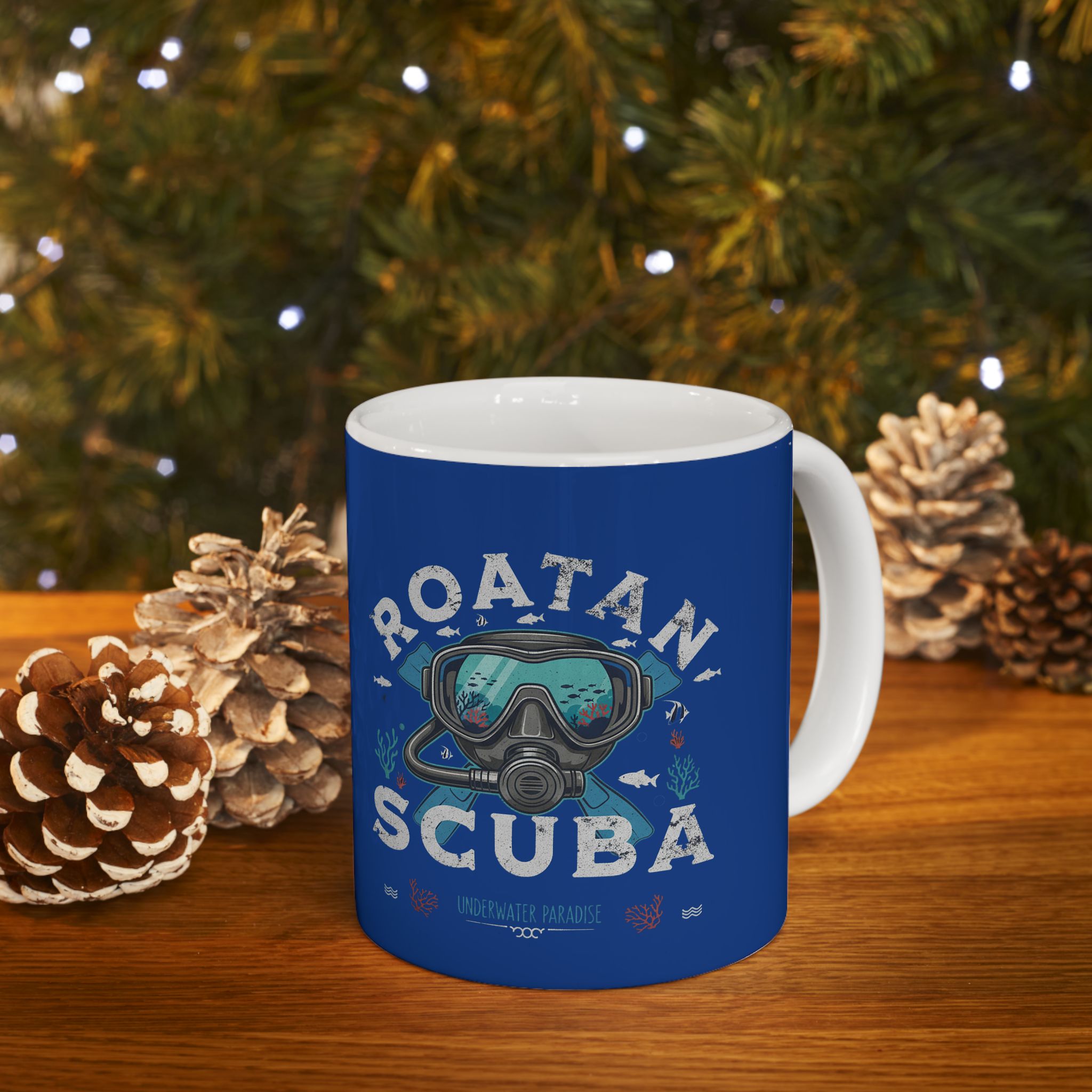 Roatan Scuba Mug – Roatan Diving Ceramic Coffee Cup (11oz/15oz)
