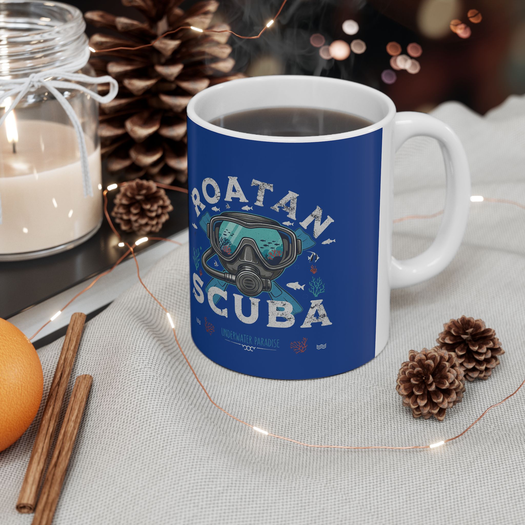 Roatan Scuba Mug – Roatan Diving Ceramic Coffee Cup (11oz/15oz)