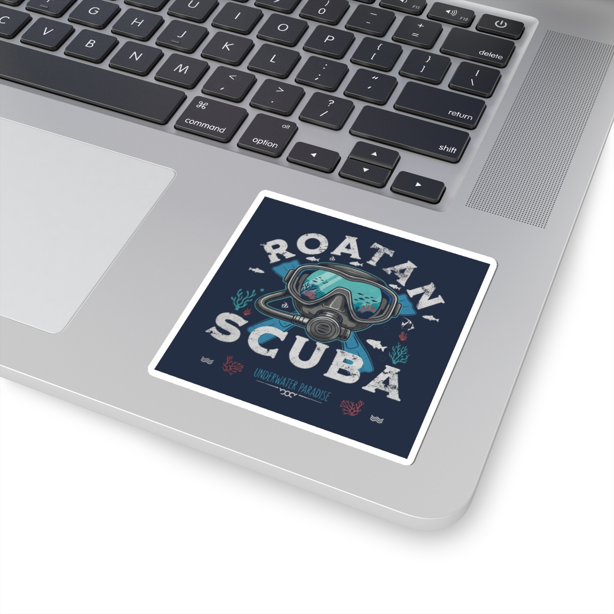 Roatan Scuba Sticker — Diving Mask Travel Souvenir Sticker