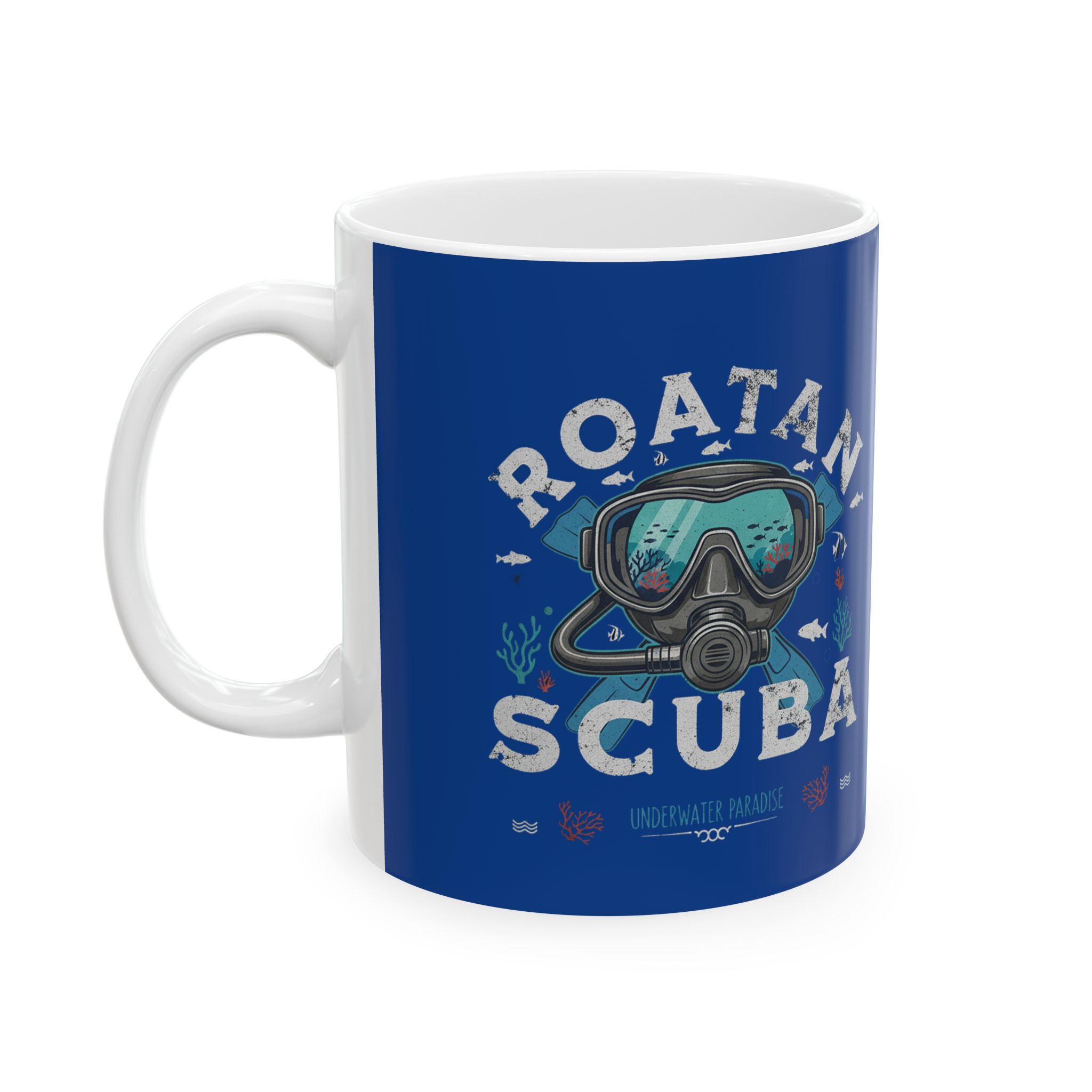 Roatan Scuba Mug – Roatan Diving Ceramic Coffee Cup (11oz/15oz)