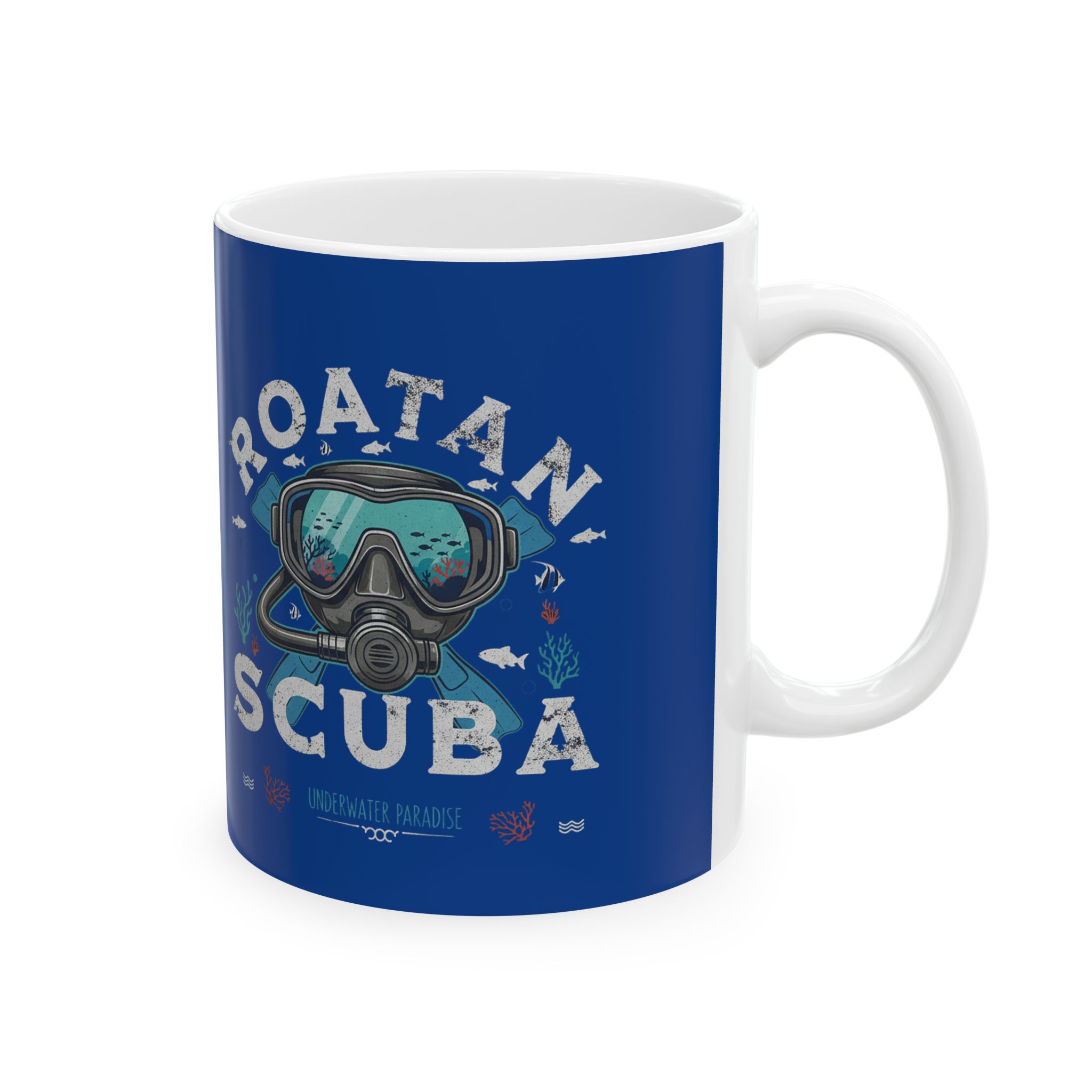 Roatan Scuba Mug – Roatan Diving Ceramic Coffee Cup (11oz/15oz)